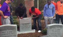 WATCH: Unveiling of new tombstone, message from former players to current team