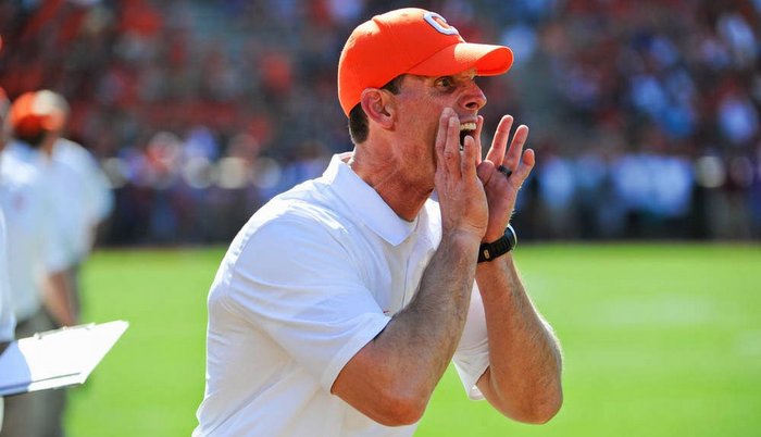 Brent Venables' defenses were gashed at times in the first half 
