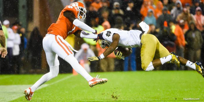 Kearse played well against the Irish, including saving a touchdown with this tackle.