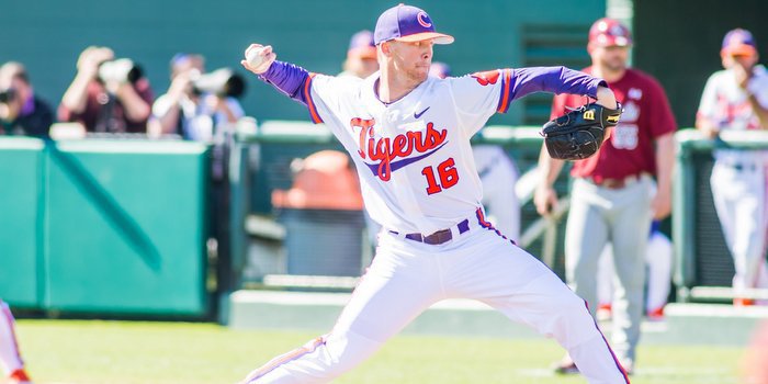 Eubanks earned the win in his first collegiate start (Photo by David Grooms)
