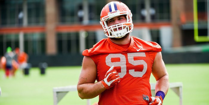 Cervenka moved to the offensive line for Monday's practice