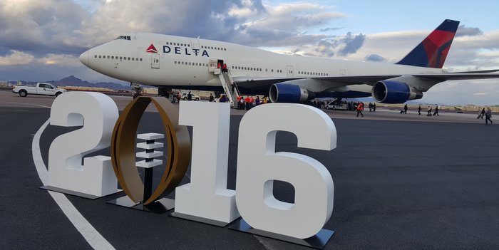 Clemson had to pay for this 747 out of the College Football Playoff stipend 