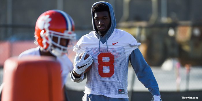 Clemson receiver Mike Williams returns to practice.