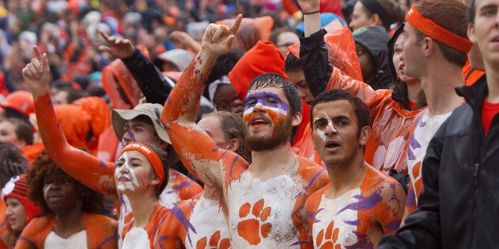 Clemson fans love to show up and be loud