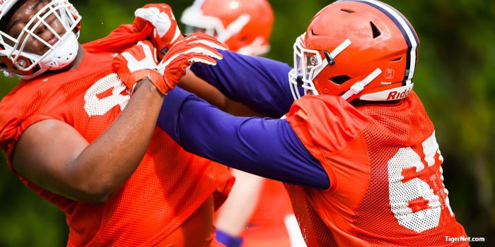The Tigers will practice in full pads Saturday. 