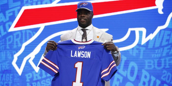 Lawson was the 19th overall pick in the NFL Draft (Photo by Kamil Krzaczynski, USAT)