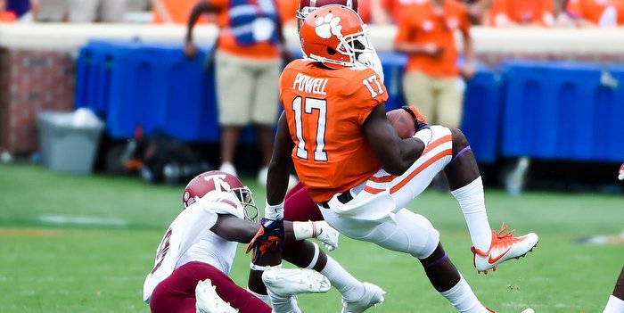 Cornell Powell made his Clemson debut last Saturday against Troy