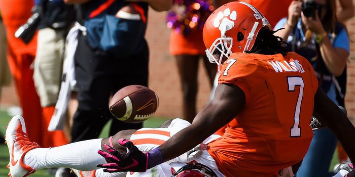Mike Williams had one of Clemson's four turnovers Saturday 