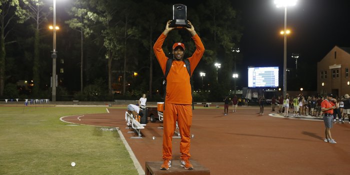 Hester at the 2015 ACC Outdoor Track and Field Championship (Photo by Mark Wallheiser, theACC.com)