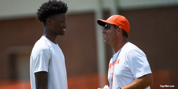 Higgins says he can't wait to play Swinney in basketball