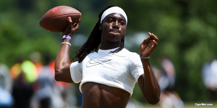 Emory Jones was at Clemson's afternoon session