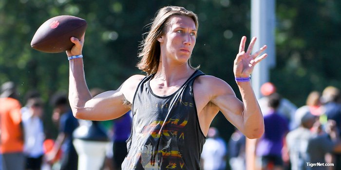 5-star QB Trevor Lawrence was at Thursday's session.