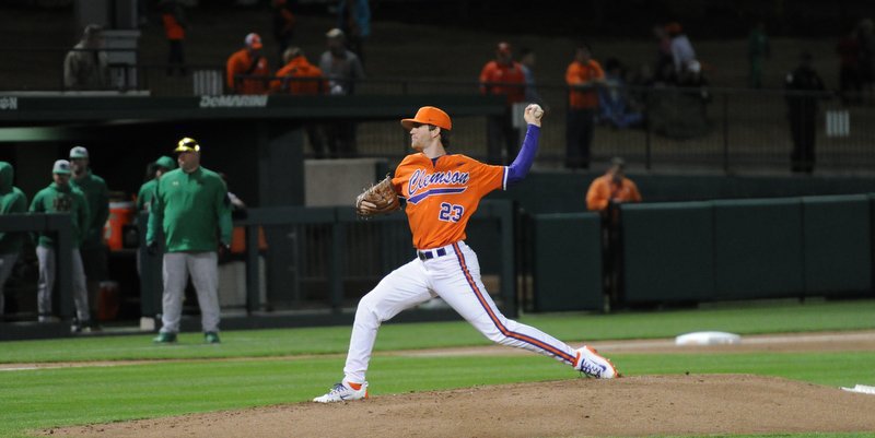 Barnes delivers a pitch in the third inning 