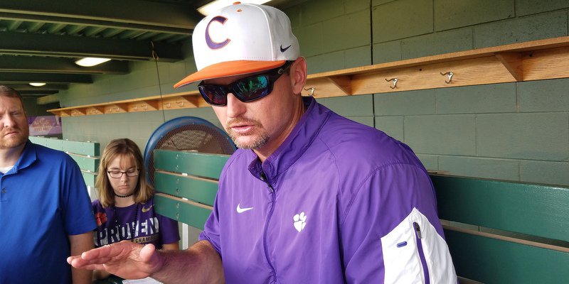 Having Fun: Monte Lee in the middle of the laughter as Clemson readies for regional