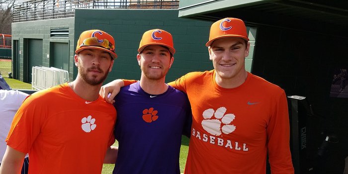Alex Eubanks (L), Charlie Barnes (C) and Pat Krall (R) will be in Clemson's weekend rotation