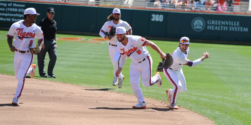 Clemson improved to 28-5 overall and swept its third ACC series 