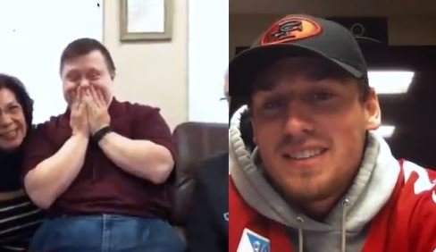 WATCH: Former Clemson punter surprises lifelong friend with Super Bowl tickets
