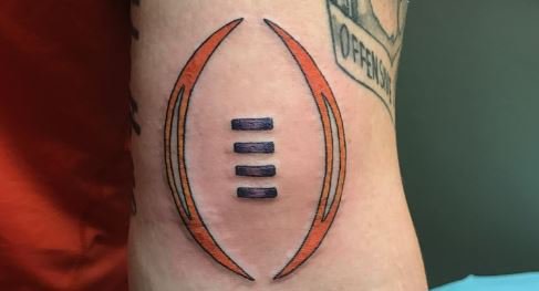Guillermo gets National Championship tattoo
