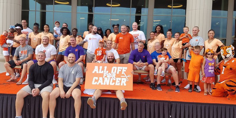 All Off for Cancer: Clemson players shave heads for pediatric cancer