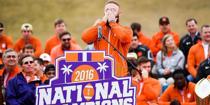 Boulware breaks down during his speech 