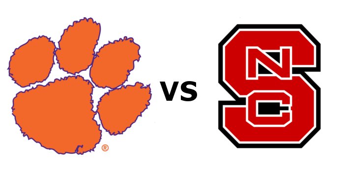 Clemson and NC State kick off at 3:30 p.m.