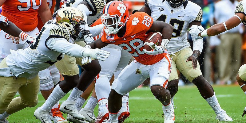 Tavien Feaster and Travis Etienne are a clear 1-2 in the backfield, but all four running backs have a nose for the end zone.