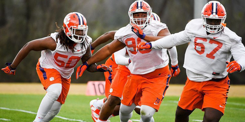 Lawrence (90) has been moving well in fall camp