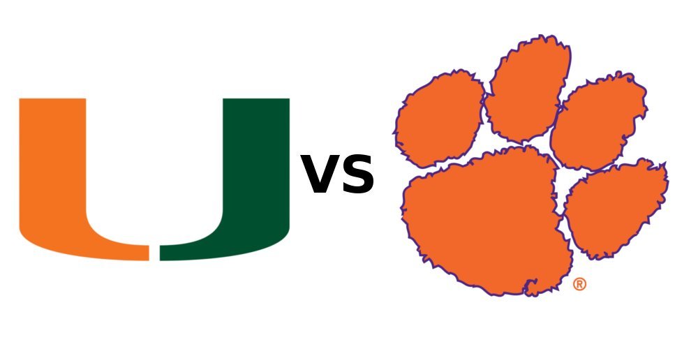 Clemson and Miami kick off at 8:14 p.m.