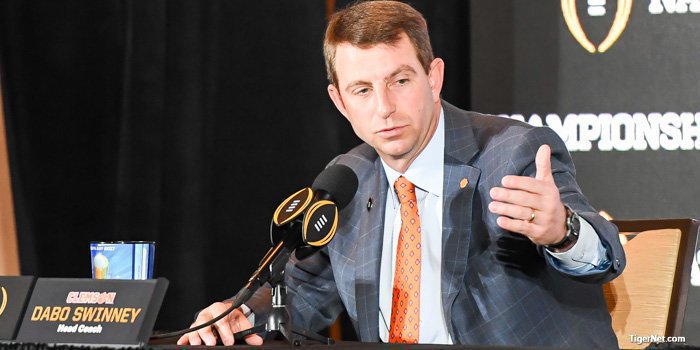 Swinney says the rankings don't matter at this point