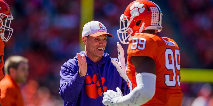 Venables on defense during scrimmage: 