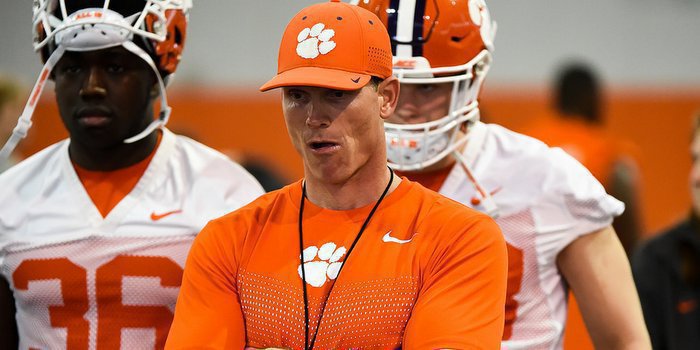 Venables coaching during an early practice 