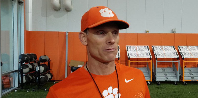 Venables talks to the media after Friday's practice 