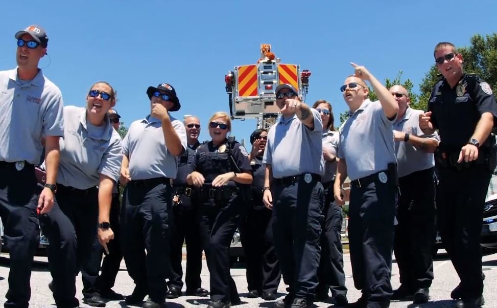 Clemson Police & Fire/EMS perform the 'Lip Synch Challenge'