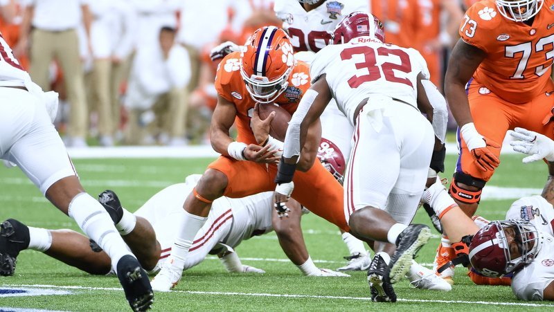 Kelly Bryant and the Clemson had little room to operate Monday night 