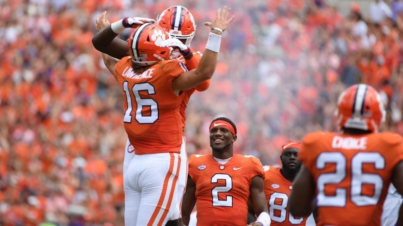 Trevor Lawrence jumps in the Clemson record book after one game