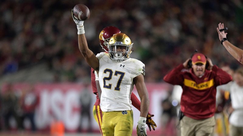 Love helped save the day for the Irish in the win over USC (Photo by Kirby Lee, USAT)