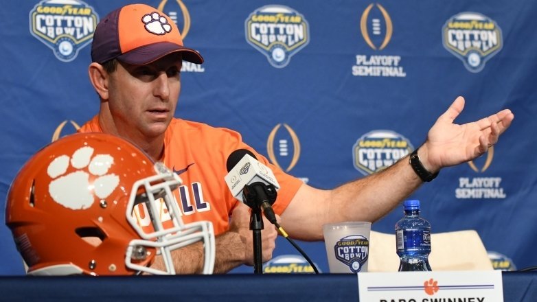 Tigers practice at AT&T Stadium as Swinney answers suspension questions