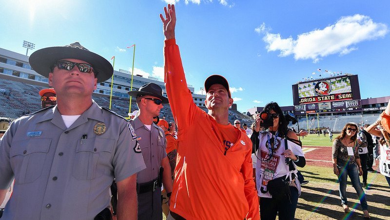 Swinney's Tigers are ranked second in the initial CFP rankings