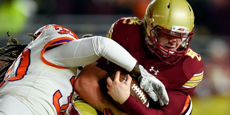 Clemson held BC to nine total rushing yards on 33 carries. (Photo: Brian Fluharty / USAT)