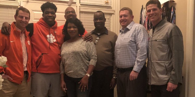 Swinney and Venables on an in-home visit with Etinosa Reuben.  (Photos courtesy of Etinosa Reuben)