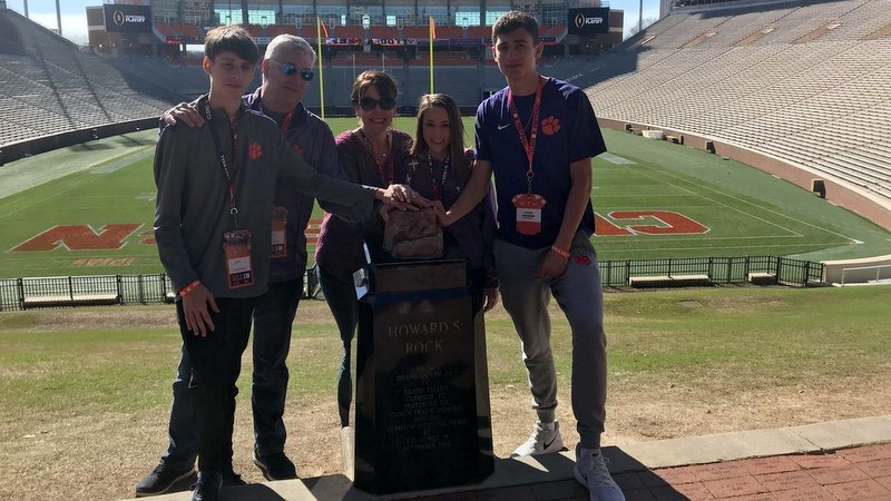 Swanson poses with his family last weekend in Death Valley 