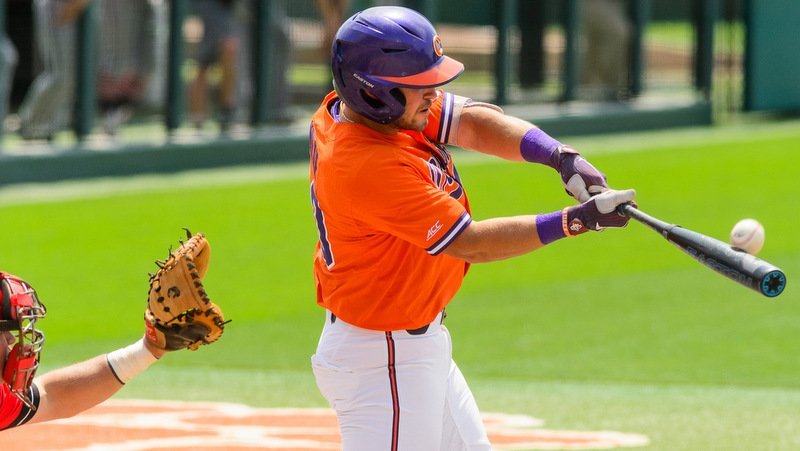 Kyle Wilkie hit one of Clemson's three home runs on the night. 