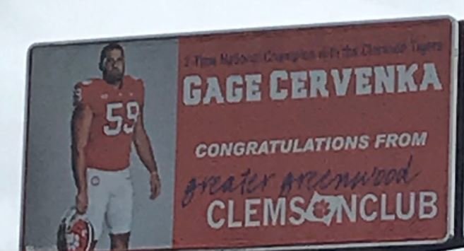 LOOK: Hometown billboard honors Gage Cervenka