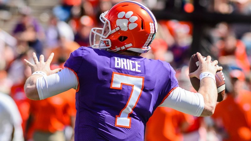Brice led his team to victory in the spring game 