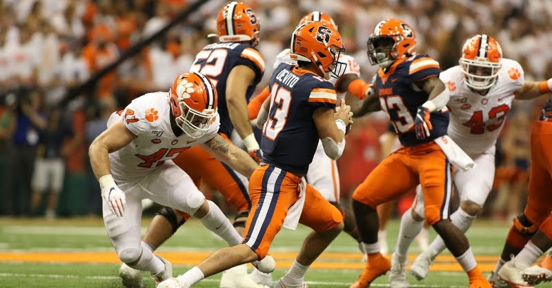 Clemson's defense held Syracuse without a touchdown (Photo by Susan Lloyd)