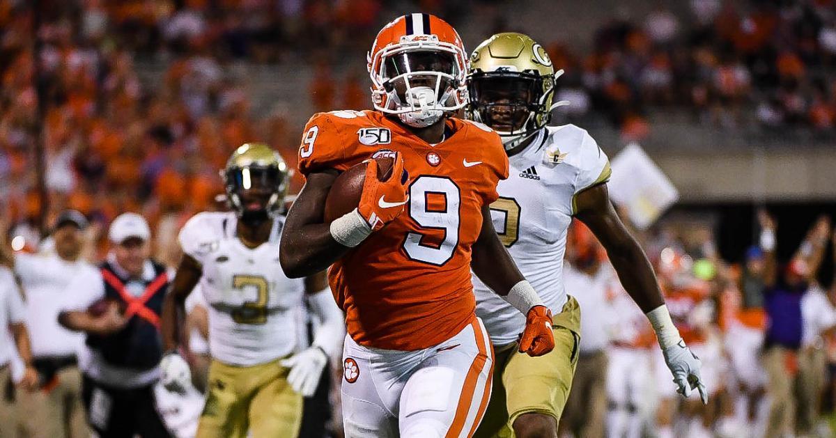 CJ Spiller has a tough Elite 8 matchup with another record-breaking Tigers running back in Travis Etienne.