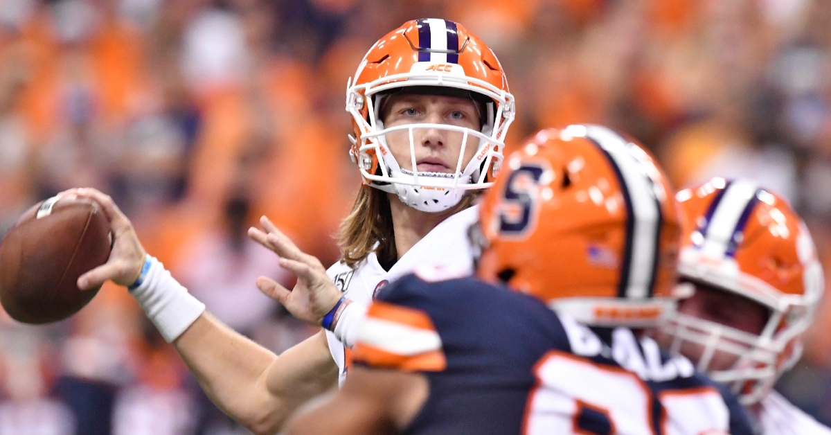 Trevor Lawrence passed for a career high in yards and also surpassed his single-season mark with interceptions. (USA TODAY Sports-Mark Konezny)