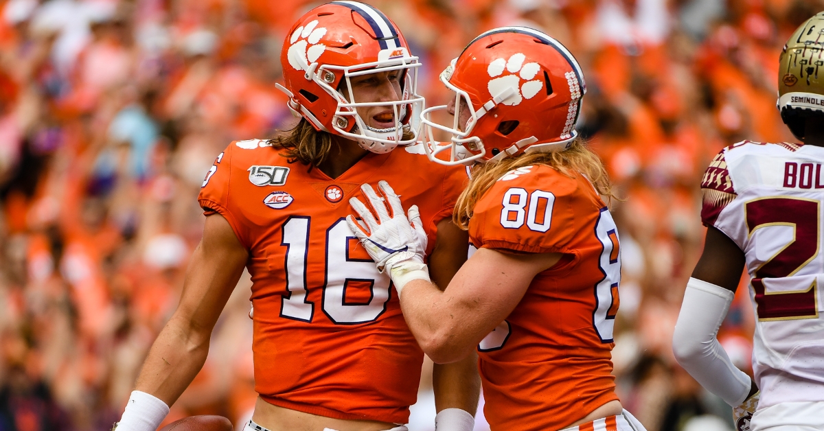 Look for quarterback Trevor Lawrence (16) to stay aggressive.