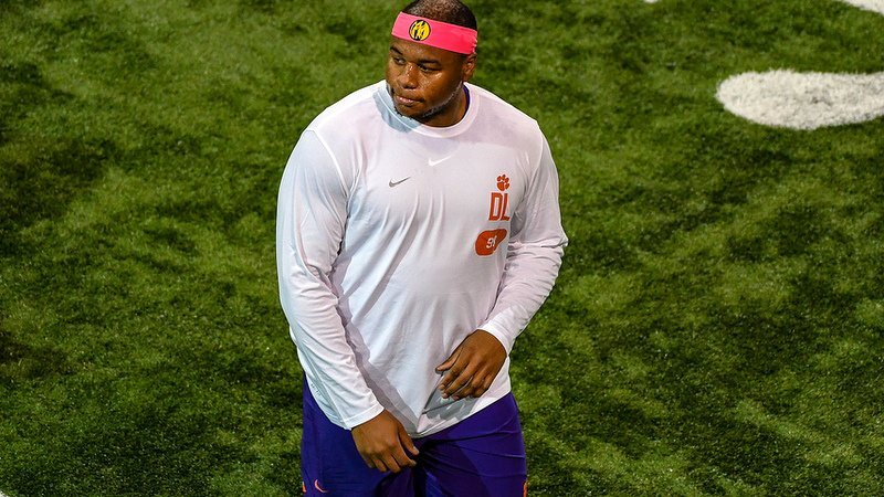 Lawrence works out during Thursday's Pro Day 