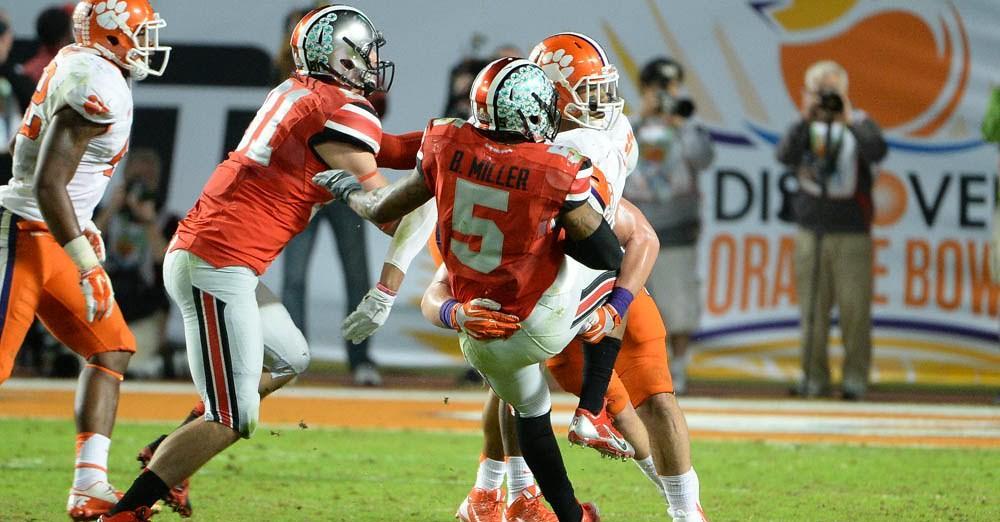 Braxton Miller was hit early and often by the Tigers